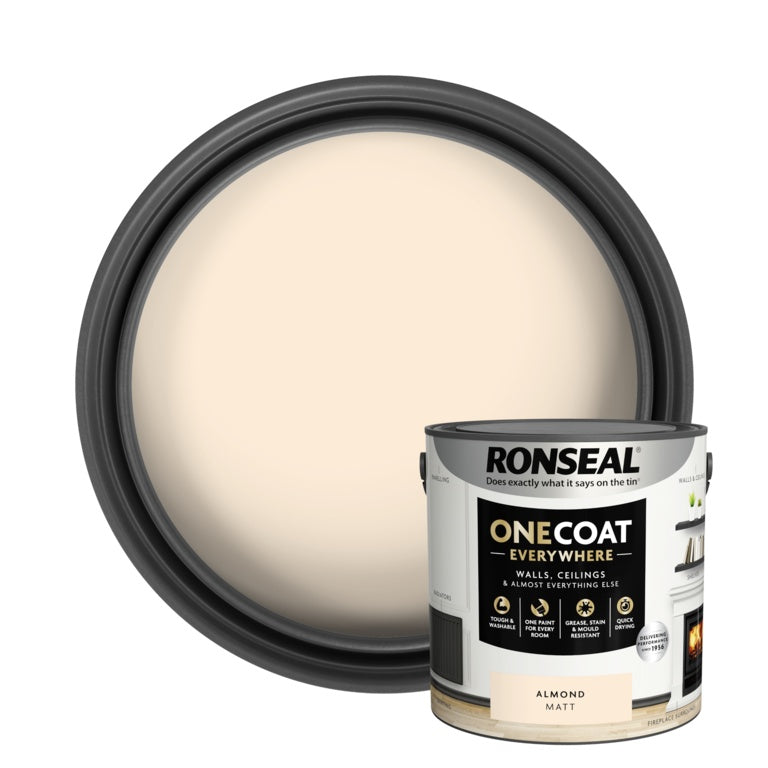 Ronseal One Coat Almond Matt 2.5L Ronseal One Coat Almond Matt 2.5L